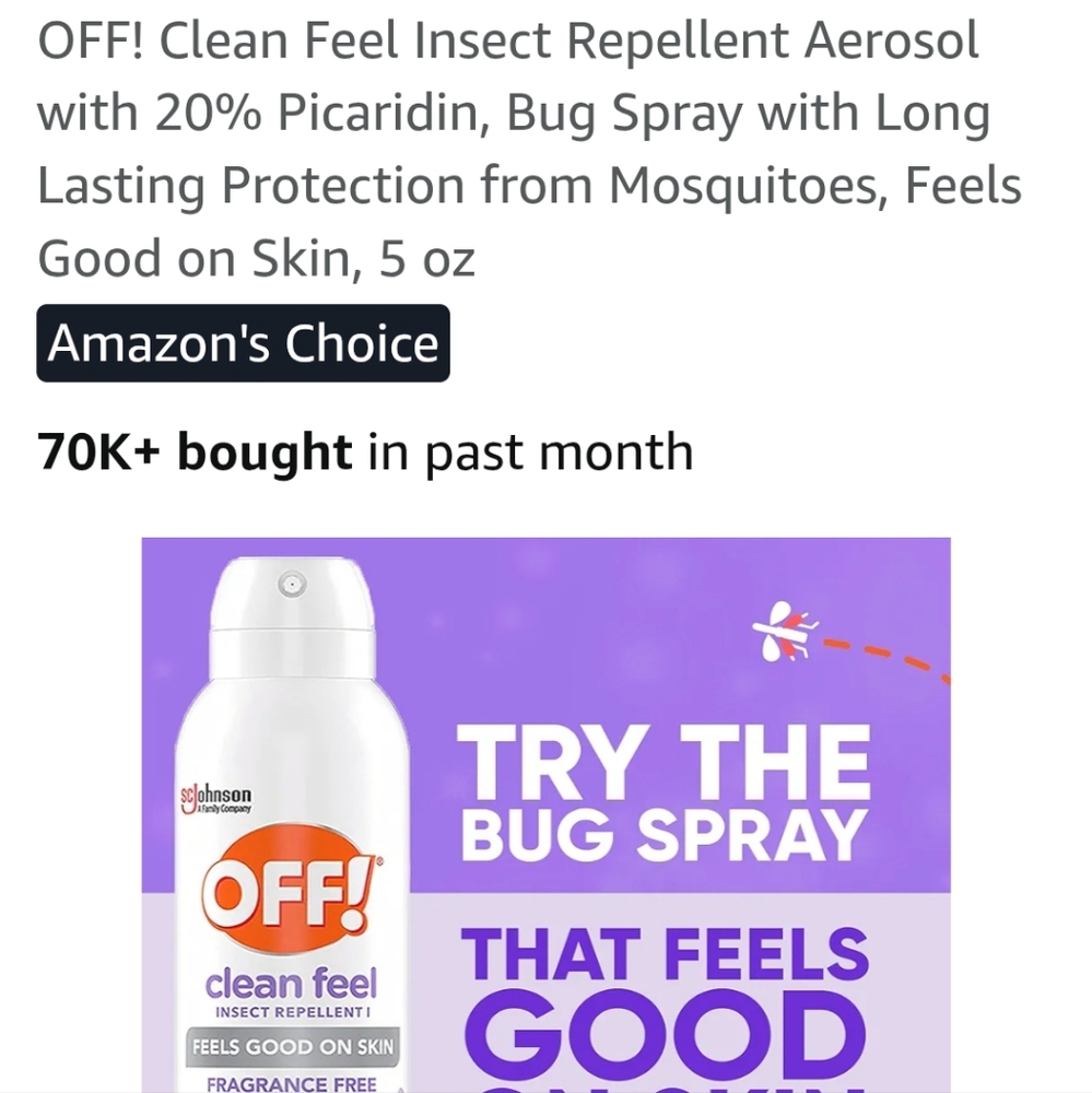 BN OFF! Clean Feel Insect Repellent Aerosol